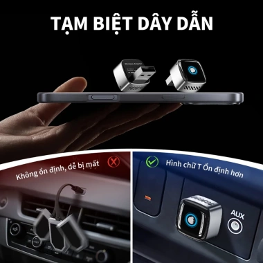 Unisen Chuyển đổi CarPlay/Android Auto 2 trong 1 có dây không dây – Cắm ngay 299.000₫ 8 Unisen Chuyển đổi CarPlay/Android Auto 2 trong 1 có dây không dây – Cắm ngay 299.000₫ 8