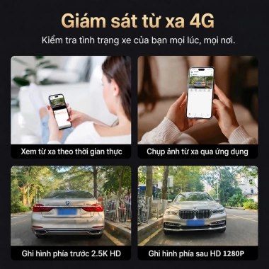 Unisen P83 Camera hành trình 4G LTE 2K - Tầm nhìn ban đêm, WIFI GPS, đỗ xe 24h 1.679.000₫ 4