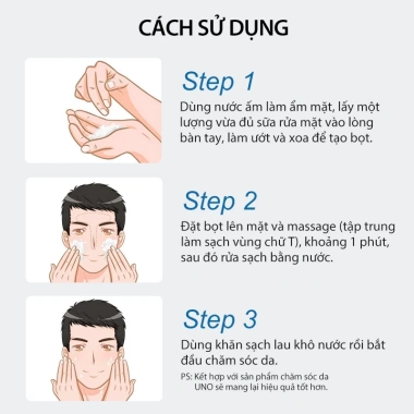 UNO Bộ 3 món làm sạch da nam - Kiểm soát dầu, dưỡng ẩm, Đen Xanh lá Xanh dương, 300k