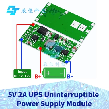 UPS 5V 2A mô-đun cấp nguồn liên tục 12V Polymer 15W pin lithium bảo vệ ngược giám sát giá 64.593 VND