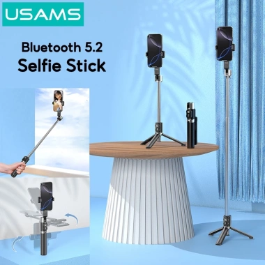 Usams Bluetooth Selfie Stick Tripod Di Động Tháo Rời, Điều Khiển Từ Xa, Monopod Cho Điện Thoại: Giá 218.900₫