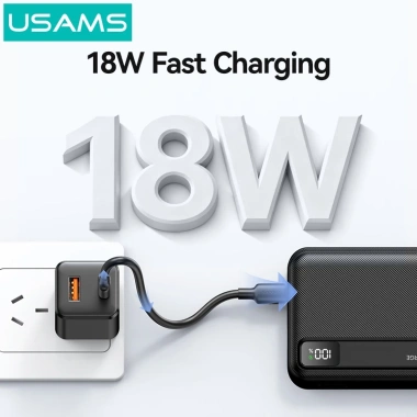 USAMS Power Bank 22.5W 20.000mAh Sạc nhanh hai chiều, Dung lượng lớn, Chính hãng iPhone Android - 306.900đ 4 USAMS Power Bank 22.5W 20.000mAh Sạc nhanh hai chiều, Dung lượng lớn, Chính hãng iPhone Android - 306.900đ 4