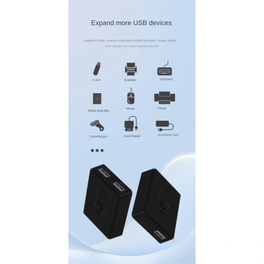 USB 3.0 KVM Switch 1X2/2X1 - Chia sẻ USB, Bàn phím, Chuột, Laptop, Máy in - Giá chỉ 104.390 VND 2