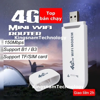 USB 4G LTE phát WiFi từ SIM 3G/4G, hỗ trợ mọi nhà mạng - Giá chỉ 255.000đ