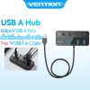 USB A HUB Vention 4 trong 1 USB3.0 5Gbps Chuyển đổi USB-C công tắc nguồn riêng lẻ