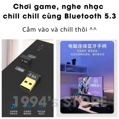 USB Bluetooth 5.0 - Bổ sung Bluetooth cho PC, Laptop hỏng, loa, bàn phím, chuột - 79.000₫
