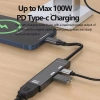 USB-C Hub 3 trong 1 Type-C sang HDMI 4K 120Hz + USB3.0 & 100W PD Docking Station 3