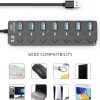 USB Hub 3.0/2.0 tốc độ cao 4/7 cổng ON/OFF - Chuyển đổi PC, hub tiện lợi 3