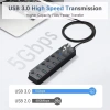 USB Hub 3.0/2.0 tốc độ cao 4/7 cổng ON/OFF - Chuyển đổi PC, hub tiện lợi 4