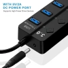 USB Hub 3.0/2.0 tốc độ cao 4/7 cổng ON/OFF - Chuyển đổi PC, hub tiện lợi 7