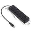USB Hub 3.0/2.0 tốc độ cao 4/7 cổng ON/OFF - Chuyển đổi PC, hub tiện lợi 8