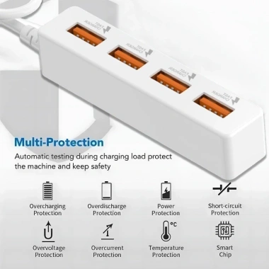 USB Hub 4 cổng cáp mở rộng 115cm – Thiết kế di động 8cm, sạc PC/Laptop/Phone nhanh