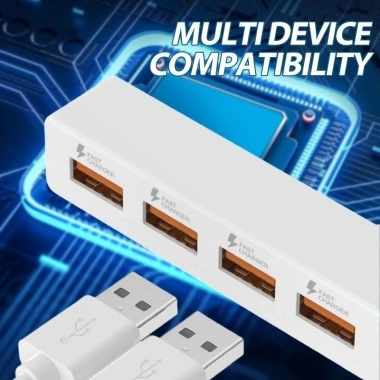 USB Hub 4 cổng cáp mở rộng 115cm – Thiết kế di động 8cm, sạc PC/Laptop/Phone nhanh