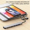 USB Hub 8 trong 2 USB-C, 4 USB 3.0 + Đọc thẻ TF/SD, âm thanh MacBook Pro Air - 92.400₫ 3