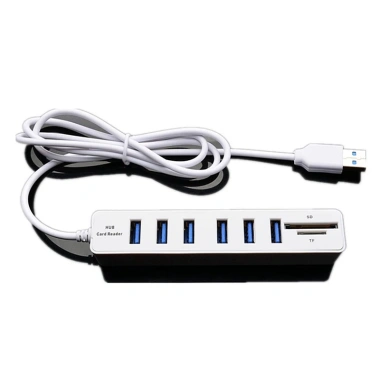 Usb Hub Combo 8 Cổng + Đầu Đọc Thẻ SD - Hub Mở Rộng 2.0 USB, Giá chỉ 93.500 VND