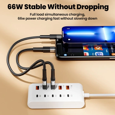 USB HUB OTG 10 Cổng Sạc Nhanh, Dải Nguồn & Ổ Cắm Nối Dài - Giá 85.800 VND