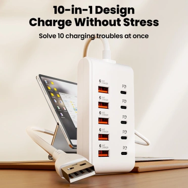 USB HUB OTG 10 Cổng Sạc Nhanh, Dải Nguồn & Ổ Cắm Nối Dài - Giá 85.800 VND 6 USB HUB OTG 10 Cổng Sạc Nhanh, Dải Nguồn & Ổ Cắm Nối Dài - Giá 85.800 VND 6