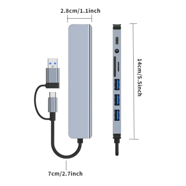 USB HUB Type C Đa Cổng 4 Port Adapter cho Điện Thoại, Laptop, PC - Tốc Độ 5Gbps, Giá Giảm 110k