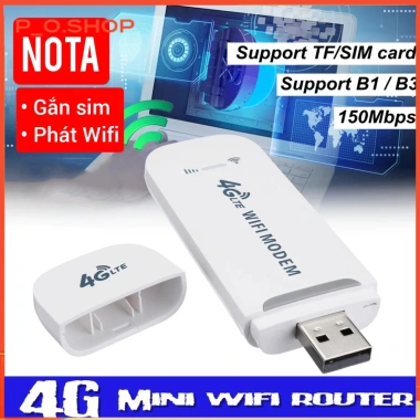 USB phát WiFi 4G LTE DCOM U80 tốc độ 150Mbps, giá chỉ 200k, phát wifi từ Sim