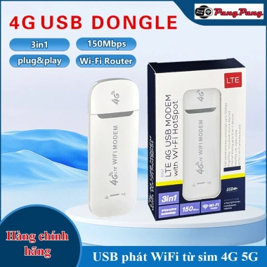 USB phát wifi 4G/5G Dongle Dcom - Tốc độ cao, hỗ trợ mọi loại SIM, giá chỉ 6.999 VND