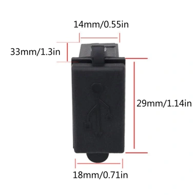 USB Sạc Xe 12-24V 2.4A Chống Thấm Nước - Chuyển Đổi Hình Vuông Xe Máy - Hrtyvhin