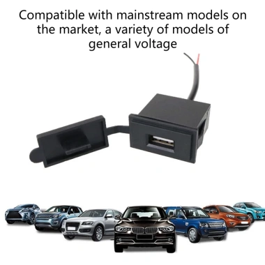 USB Sạc Xe 12-24V 2.4A Chống Thấm Nước - Chuyển Đổi Hình Vuông Xe Máy - Hrtyvhin