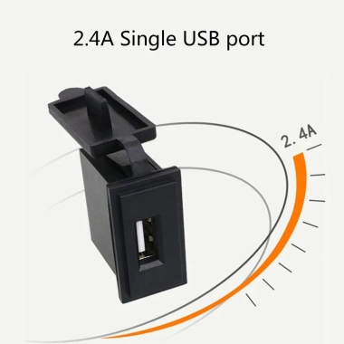 USB Sạc Xe 12-24V 2.4A Chống Thấm Nước - Chuyển Đổi Hình Vuông Xe Máy - Hrtyvhin