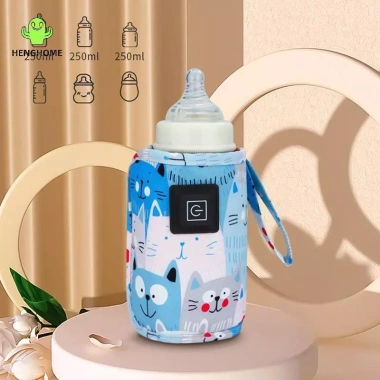 USB Sữa Nước Ấm HENGHOME Bình Nóng Di Động, Túi Cách Nhiệt Xe Đẩy Du Lịch Bé