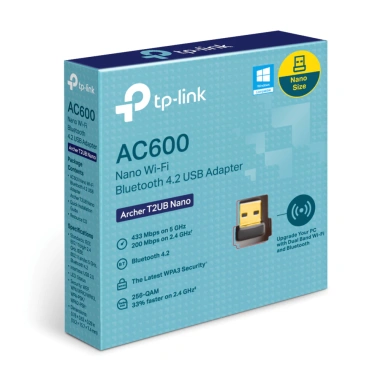 USB WIFI/Bluetooth 2 trong 1 TP-Link Archer T2UB Nano AC600 2 băng tần - Nhỏ gọn, cắm và sử dụng, giảm giá 255k 7