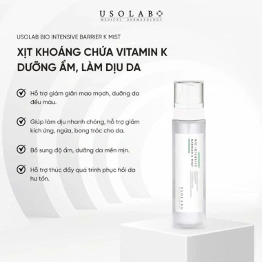 Usolab Bio Intensive Barrier K Mist 150ml – Xịt Khoáng Toner Dịu Da, Dưỡng ẩm & Giảm giá 18% – Chỉ 770.000₫ 3