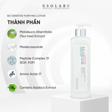 Usolab Bio Sensitive Purifying Lotion 500ml - Dưỡng da mụn cho Spa, giảm 21% 4