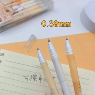 UUMIR 12 Bút Gel Xóa Được 0.38mm Capybara Đen/Xanh - Bút Mực Chữ Ký Siêu Mịn