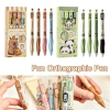 UUMIR 4 Bút Gel Capibara Panda Soft Grip Đen 0.5mm Khô Nhanh - Giá 71.940 VND 6