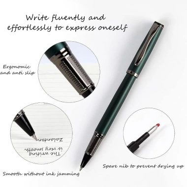UUMIR Bút Mực Gel Đen Ngòi 0.5mm Vỏ Kim Loại Xanh Lá - Giá ưu đãi 73.040 VND 4