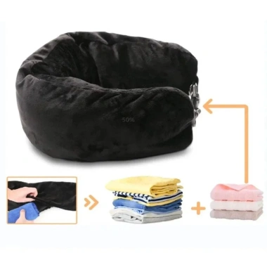 UUMIR Cổ Nhồi Bông Fuzz Siêu Mềm Gối Du Lịch Di Động Lấp Lánh, Túi Bảo Quản Chống Thấm 3