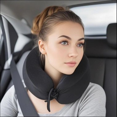 UUMIR Cổ Nhồi Bông Fuzz Siêu Mềm Gối Du Lịch Di Động Lấp Lánh, Túi Bảo Quản Chống Thấm 8