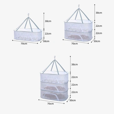 Uumir Máy Sấy Thảo Dược Gập 1-3 Lớp Lưới, Khóa Kéo, Treo Giá Phơi - Chỉ 81.000đ