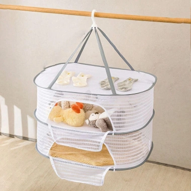 Uumir Máy Sấy Thảo Dược Gập 1-3 Lớp Lưới, Khóa Kéo, Treo Giá Phơi - Chỉ 81.000đ