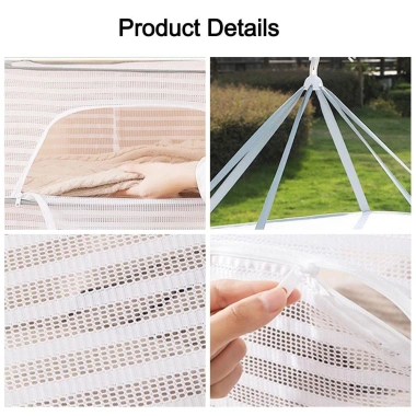 Uumir Máy Sấy Thảo Dược Gập 1-3 Lớp Lưới, Khóa Kéo, Treo Giá Phơi - Chỉ 81.000đ