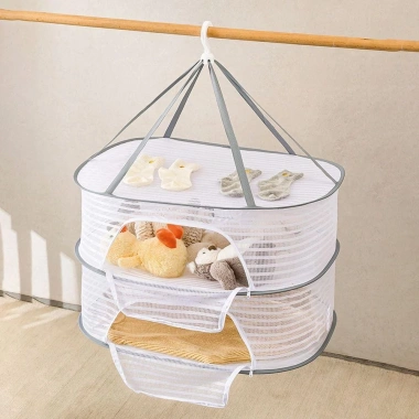 Uumir Máy Sấy Thảo Dược Gập 1-3 Lớp Lưới, Khóa Kéo, Treo Giá Phơi - Chỉ 81.000đ
