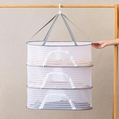 Uumir Máy Sấy Thảo Dược Gập 1-3 Lớp Lưới, Khóa Kéo, Treo Giá Phơi - Chỉ 81.000đ