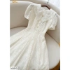 V4.910 Váy đầm kem ren xòe dài công sở – Dolce Viva, cổ voan nữ tính, chỉ 450.644₫ 3