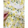 V5.701 Váy hoa nhí vàng dáng xòe dập ly nữ tính - Dolce Viva Colection - Đầm công sở voan 510k 7