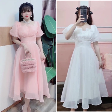 V61 Váy Tay Định Cườm Xoè Công Chúa Dự Tiệc – Đầm Cưới Cô Dâu 380k