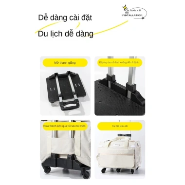 Va li xe đẩy 2 tầng cho thú cưng - Ba lô xách tay cho mèo & chó, giảm giá 20% chỉ 451.200₫ 6