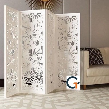 Vách ngăn bình phong gỗ hoa bướm GTS301 – Tặng chân, bán từ 2 tấm, giá 224.000₫