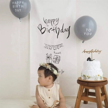 Vải backdrop chụp ảnh sinh nhật cực xinh, chất liệu mềm mại, giảm 20% chỉ 161.000 VND