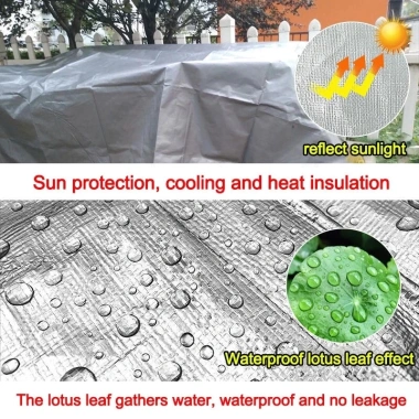 Vải Bạt Che Nắng Màu Bạc Chống Thấm Nước - May Viền Đóng Khoen Sẵn Giá Tốt 7 Vải Bạt Che Nắng Màu Bạc Chống Thấm Nước - May Viền Đóng Khoen Sẵn Giá Tốt 7