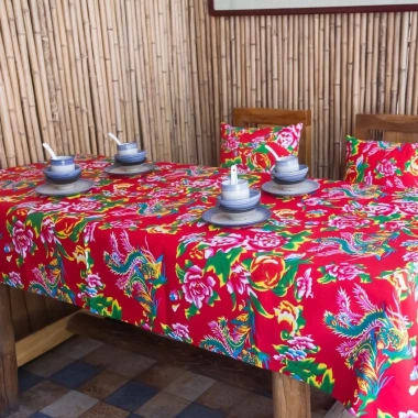 Vải con công đa năng: phông nền, rèm Noel, vải lụa đỏ, nhung đỏ, trải bàn - Nhiều kích thước K1, giá chỉ 60.000₫ (giá gốc 78.000₫) 2