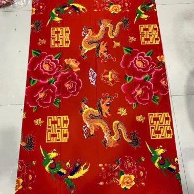 Vải con công đa năng: phông nền, rèm Noel, vải lụa đỏ, nhung đỏ, trải bàn - Nhiều kích thước K1, giá chỉ 60.000₫ (giá gốc 78.000₫) 6